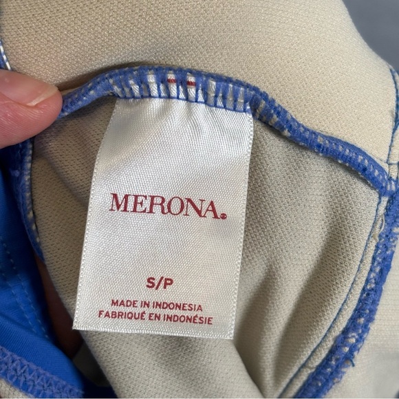 Merona One Piece Swimsuit-Blue-Women Size Small - Picture 4 of 5